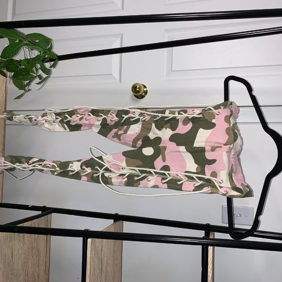 Pink Army Pants - Picture 1 of 2